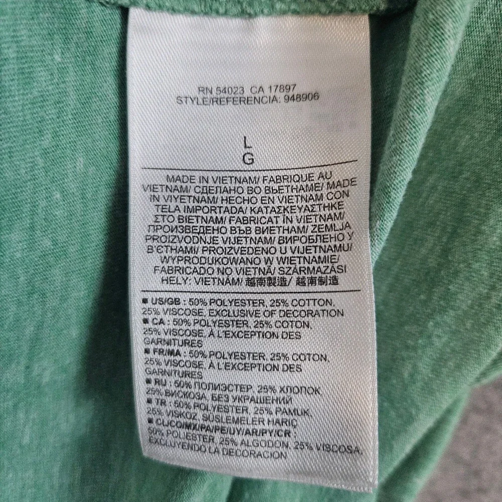 Banana Republic Vintage Men's Heathered Green Polo Shirt Size L Golf Summer HOLE